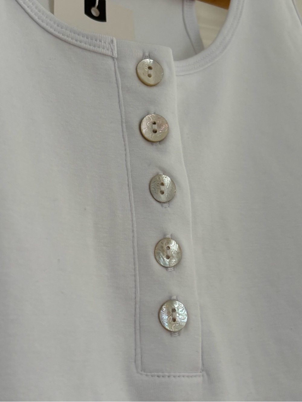 REORIA White Henley Bodysuit XL - Picture 4 of 10